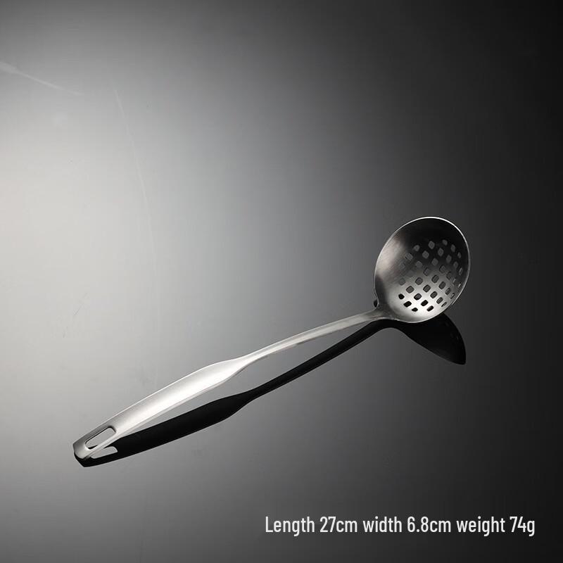 

Qianxing Stainless Steel Extended Flat Handle Slotted Spoon Set