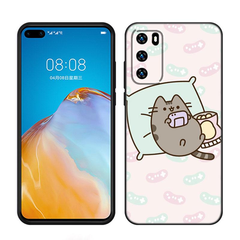 Милый чехол для телефона с изображением кота кавайи для Huawei Pura 70 Ultra P20 P30 P40 Lite P60 Art P50 Pro P50E P Smart 2018 2019 2020 2021