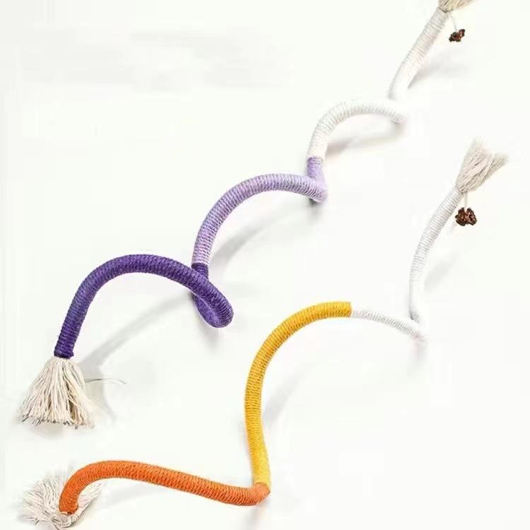 2pcs Cat Toys Chew-Ropes,Interactive Molar Cotton Rope Toys,Silvervine Cat Teaser Toy,Clean Mouth Kitten Play Toy Pet Supplies