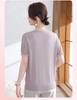 Summer Ice Silk Knit Top for Middle-Aged Women - Short-Sleeve, Stylish, Cooling T-Shirt