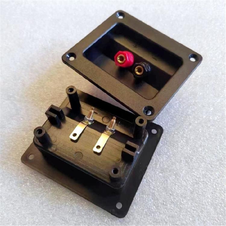 Live Speaker Junction Box Speakers Terminals Box Shell 2 Coppers Binding Post Wire Cable Connectors