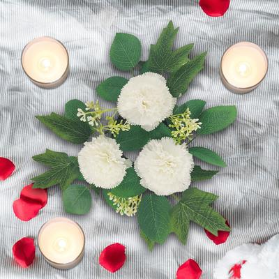Ghirlande Anelli per Candele Foglie Artificiali Fiori Finti Mini Centrotavola da Tavolo
