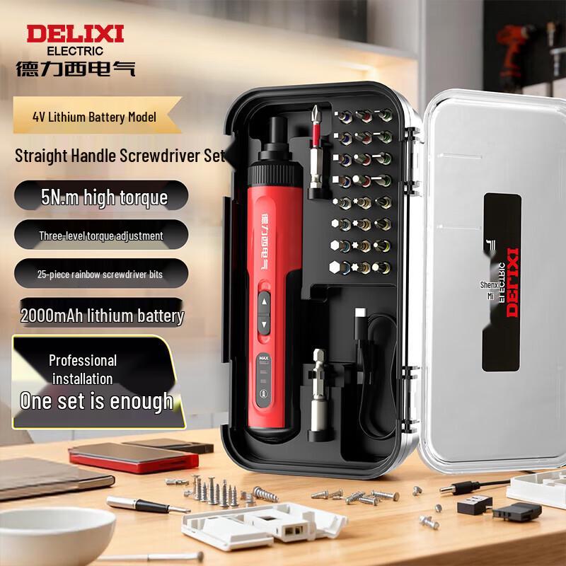DELIXI ELECTRIC Rechargeable Screwdriver CN Plug (adapter Included)