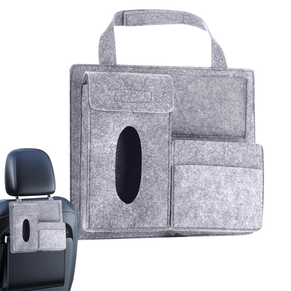 

Органайзер для автомобиля на спинку сиденья для детей, войлочная сумка для сиденья автомобиля, органайзер на спинку сиденья автомобиля, автомобильная сумка-тоут для путешествий, салфетки серый