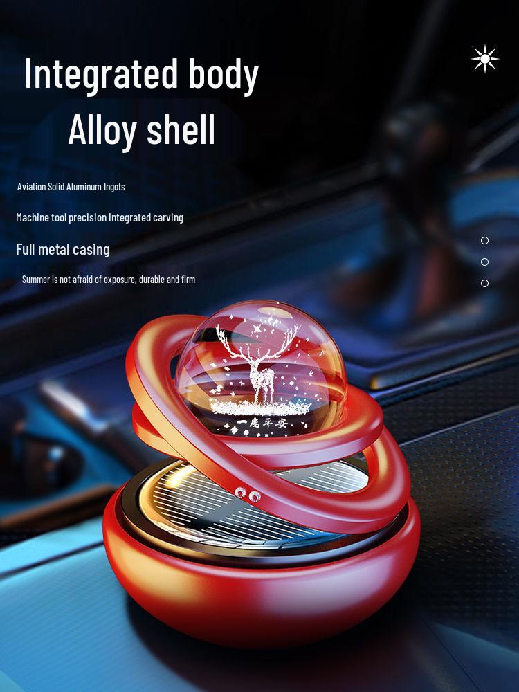 Interstellar Suspension Solar Car Air Freshener - Aluminum Alloy Perfume Ornament