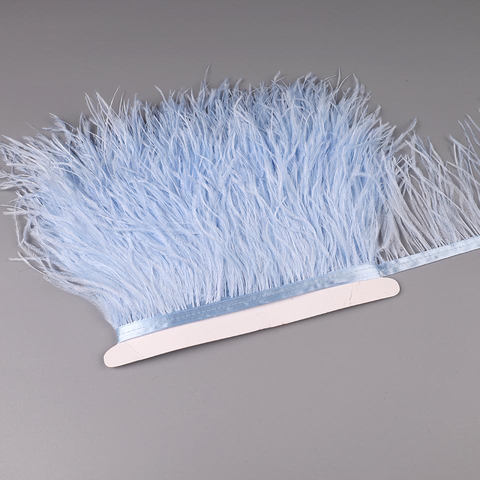 Feather10-15cm Ostrich Feathers Trim Plumes Ribbon Selvage For DIY Wedding Dress Decoration Handiwork Crafts Accessories