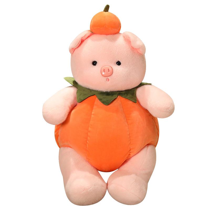 Pumpkin Pig Doll Cute Pumpkin Rabbit Doll Plush Toy Doll Girl Sleeping Pillow Birthday Gift