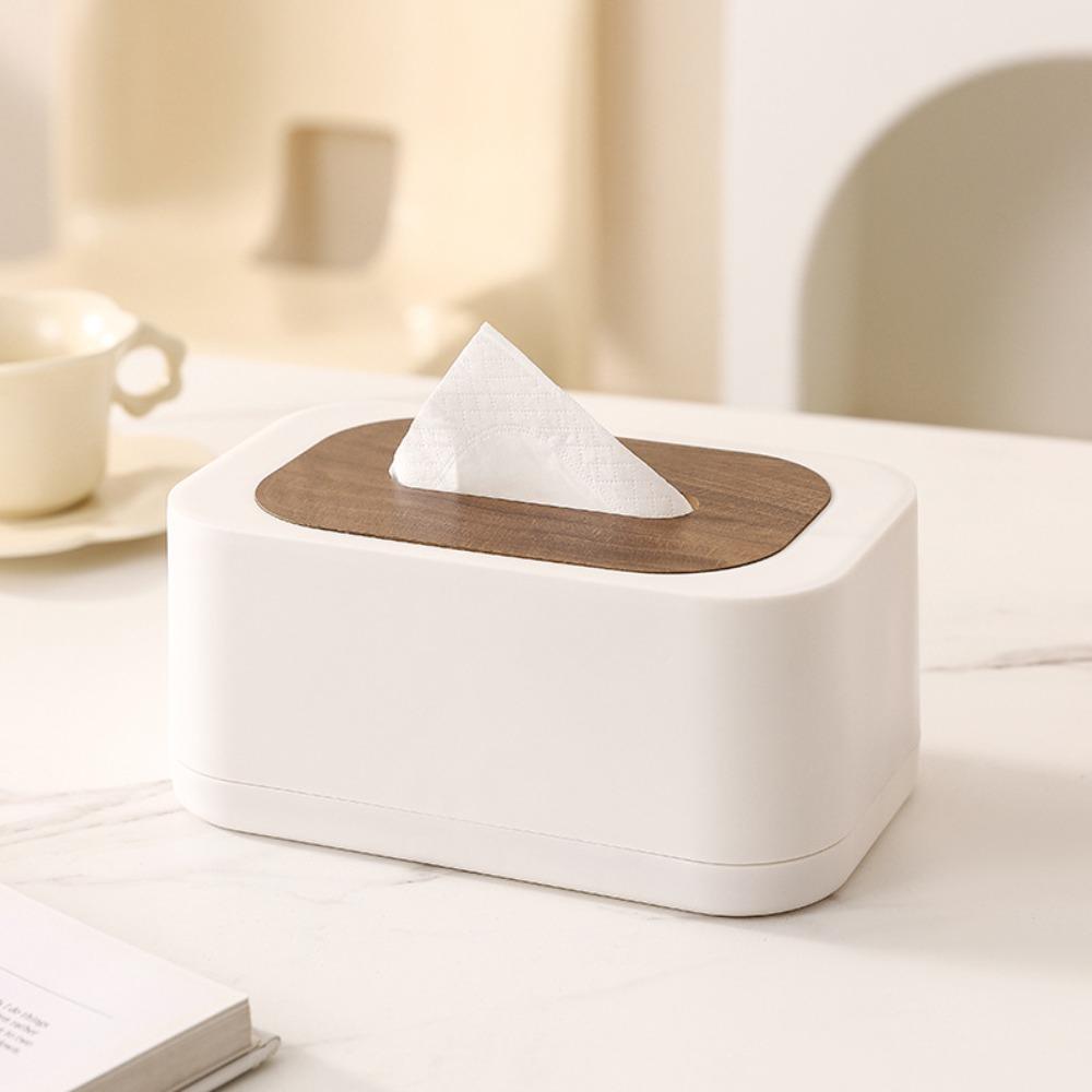 

Waterproof Tissue Box Plastic Toilet Paper Holder Decorative Storage Tissue Dispenser Hotel Use белый