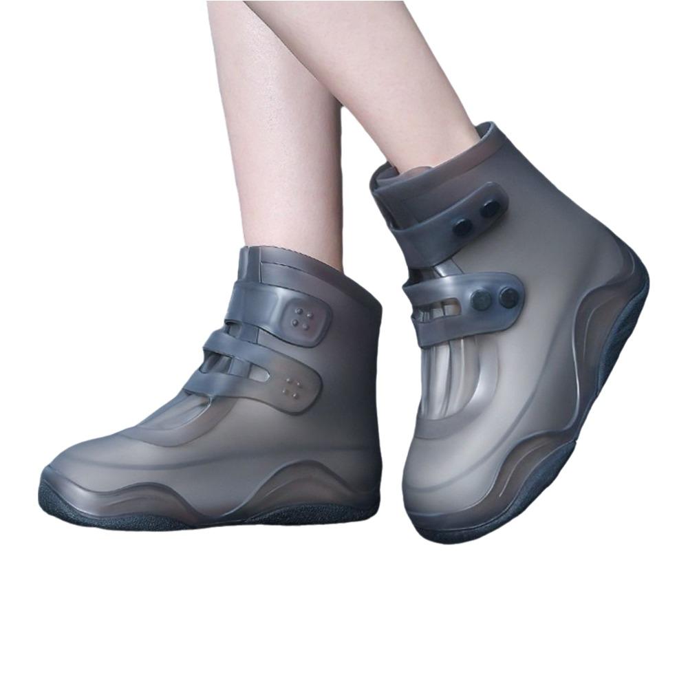 

1 Pair Thickened Rain Boot Covers Anti-fouling Wear-resistant Rain Shoe Cover Washable Anti Slip Waterproof Shoe Covers Children L коричневий