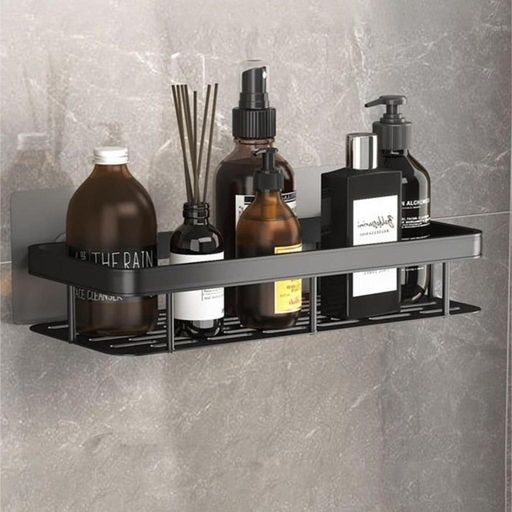 Self-Adhesive Multipurpose Wall Mounted Bathroom Shelves | Space-Saving Storage Organizer Racks for Bathroom and Kitchen Accessories