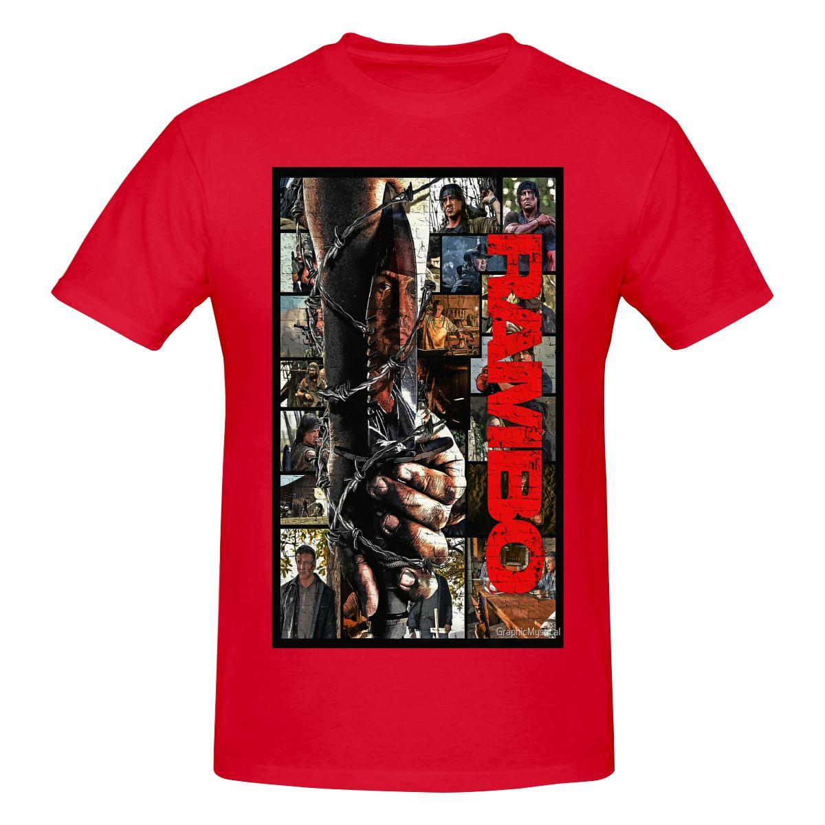 Funny Rambo Unisexs Tshirt Printed Tops are loose and slim fit Womens Tshirts S