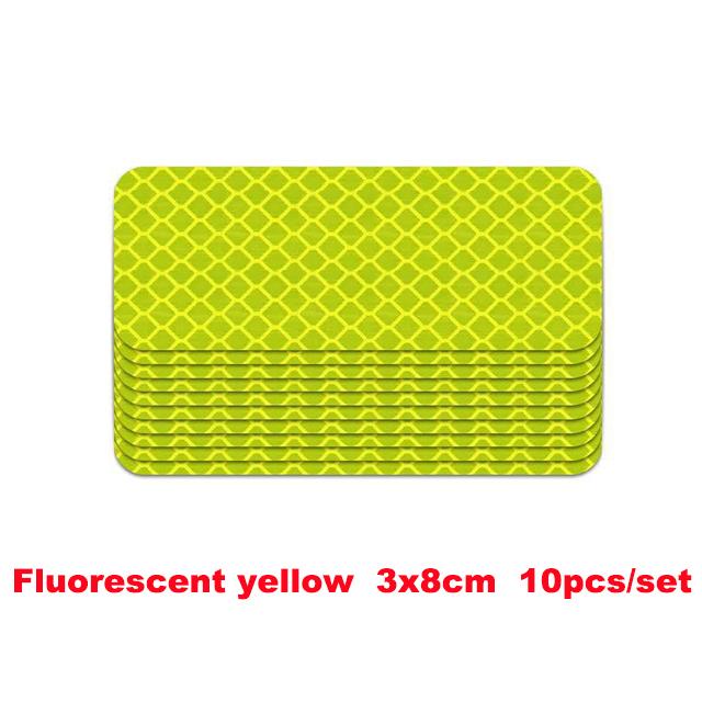 10/30PCS/Set Car Bumper Reflective Stickers Reflective Warning Strip Tape Secure Reflector Stickers Decals