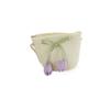 with Same Style Crossbody Bag Tulip Straw Sun Hat Korean Style Lace Brim Beach Cap  Baby