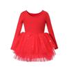 Baby Mädchen Prinzessin Tutu Kleid Langarm Säugling Kleinkind Puffiges Ballettkleid Aufführungskostüm Hochzeitsfeier Tanzkleid