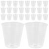 50Pcs Plastic Plant Nursery Pots Clear Small Seedling Pots with Drainage Holes for Succulent Orchid Bonsai Home Garden