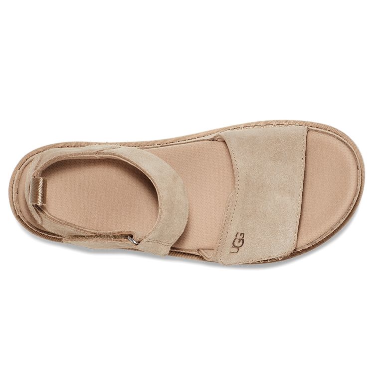 UGG Goldenstar Tolaers kuskinn Sandaler med én rem og åpen tå Sportsmote Damesandaler Grå 1117954-MSSD