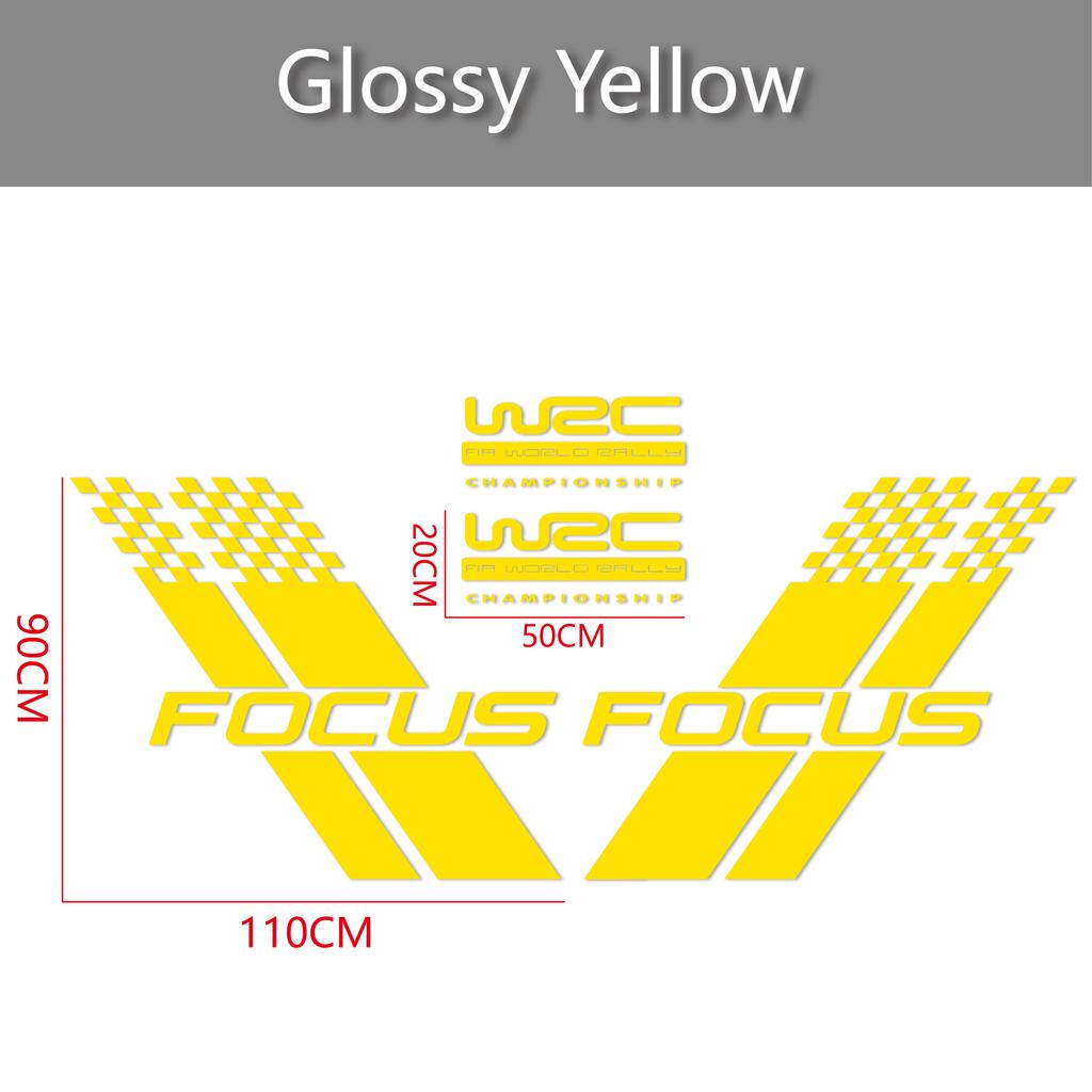 Samochodowe Naklejki na Obie Strony Nadwozia Stylowy Sportowy Styl Wyścigowy Auto Naklejka z Folii Winylowej Pasuje Do Ford Focus 2 3 MK2 MK3 Akcesoria Samochodowe
