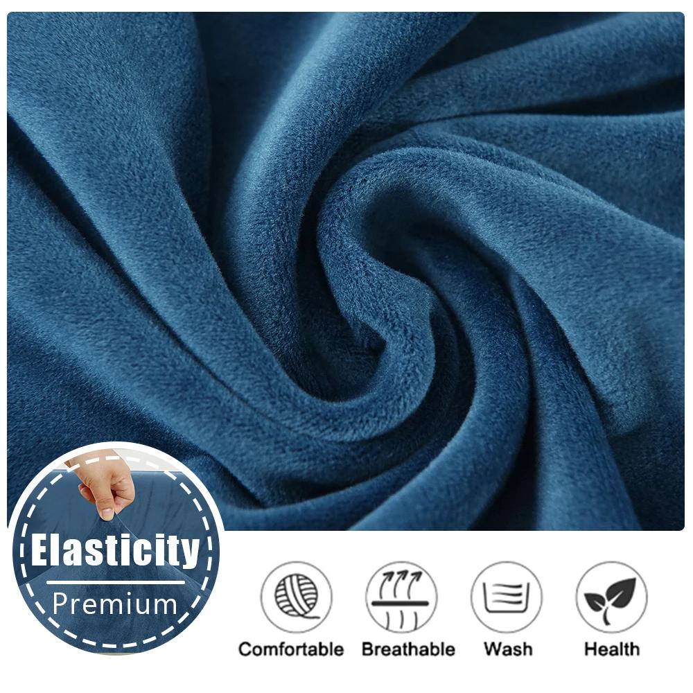 Super Soft Velvet Sofa Cover For Living Room Elastic L Shaped Chaiselongue Corner Couch Slipcover Washable Armchair Sofa Covers