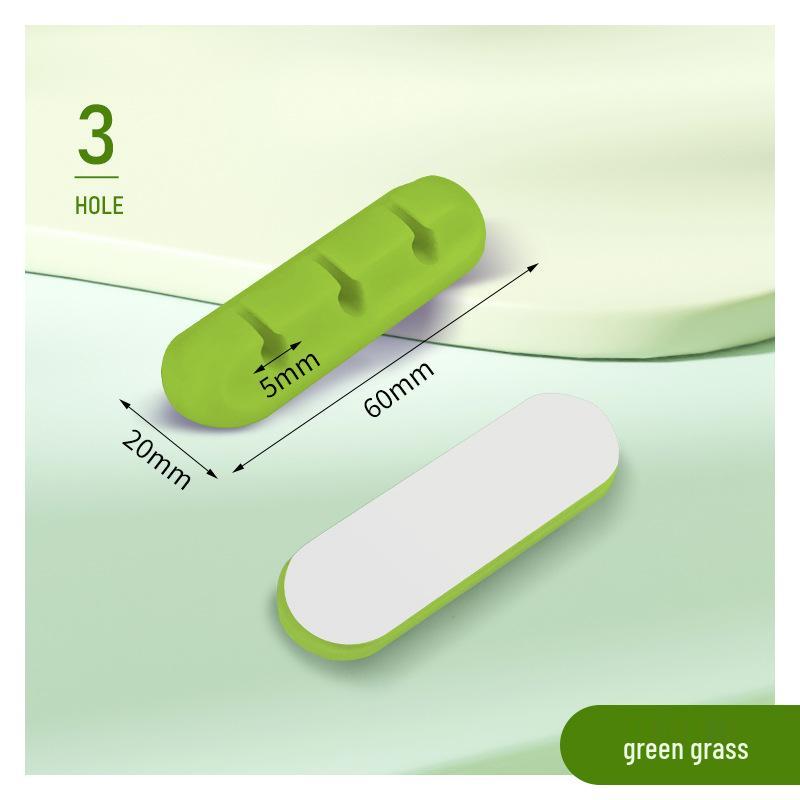 Multi-Hole Self-Adhesive Cable Organizer and Power Cord Holder