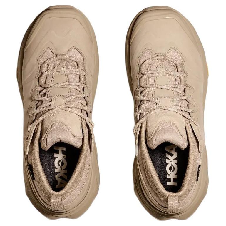 HOKA One One Kaha 3 Rindsleder, Textil, Synthetikleder Atmungsaktiv Niedrig geschnitten Wanderschuhe Herren Hellbraun 1162532-RWL