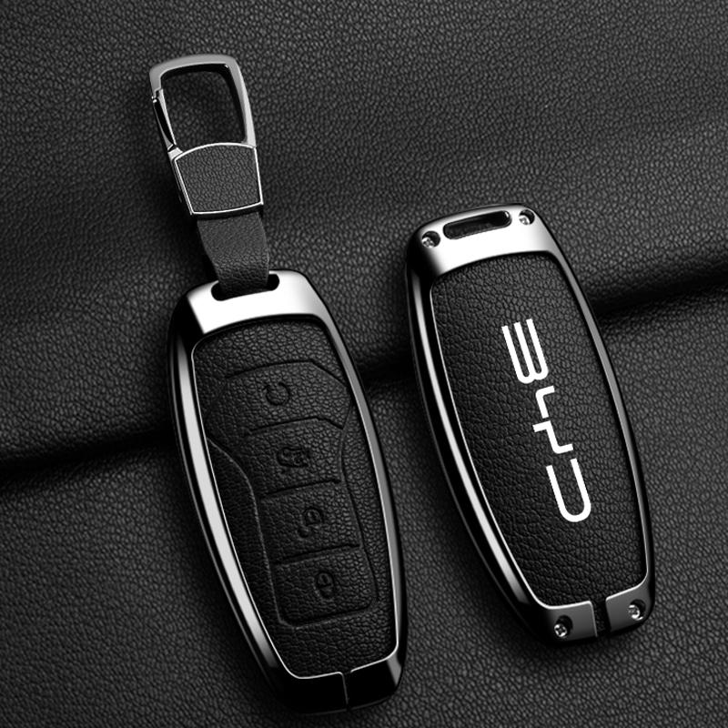 Zinc Alloy Leather Car Remote Key Case Cover for BYD Atto 3 Han EV Dolphin Lied Tang Dm Qin PLUS Song Pro MAX Yuan Accessories
