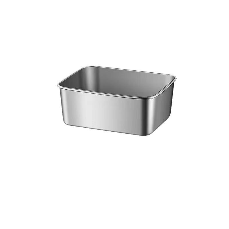 Stainless Food Storage Containers with, 6-Pack Rectangular Bento Boxes for Meal Prep, Picnic and Fridge Organization