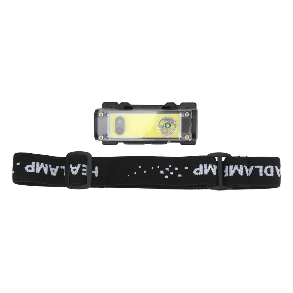 Induction COB Headlight XPE COB Headlamp Fixed Focusing Waterproof TYPE C Fast Charging Headlight with LED Indicator