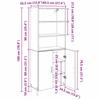 Highboard Reclaimed Wood 69.5 x 32.5 x 180 cm Particleboard