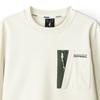 Skechers Sport Lifestyle Series Round Neck Pocket Casual Printed Long Sleeve Sweatshirt Unisex sweatshirt Cream Off-White L424U164-00NA