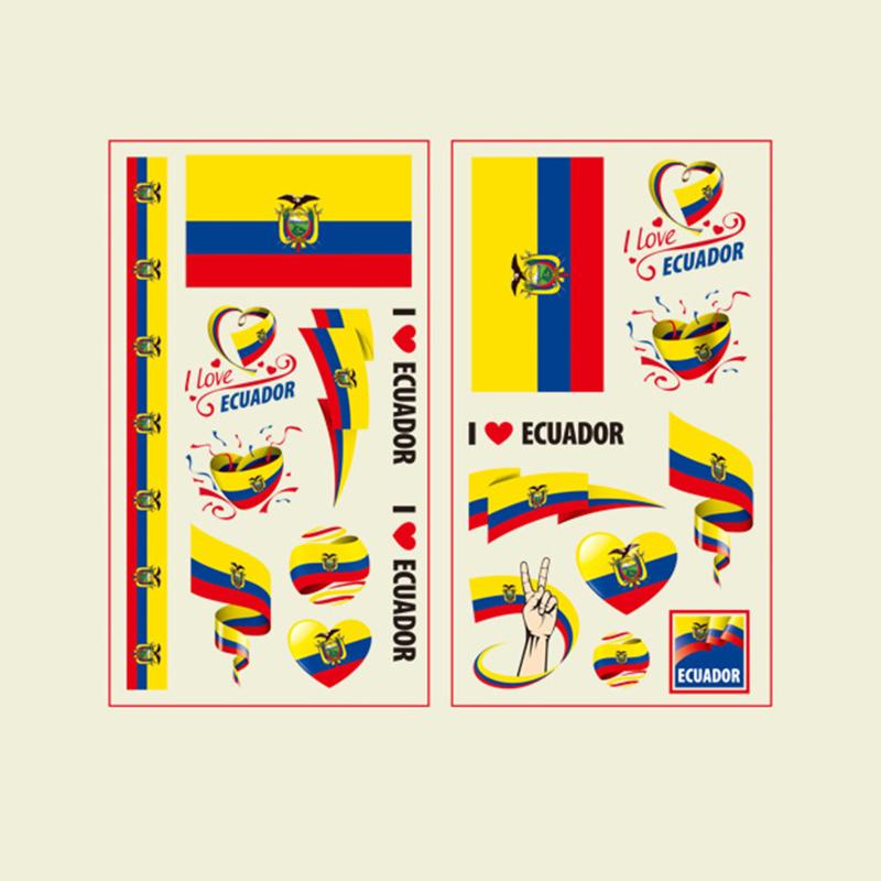 Neu! 10 Stück Katar WM Flagge Tattoo Aufkleber Premium Wasserdicht Temporärer Aufkleber für Fußballparty