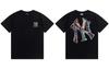 MLB & NY Large Logo Printed Short Sleeve T-shirt Black 963