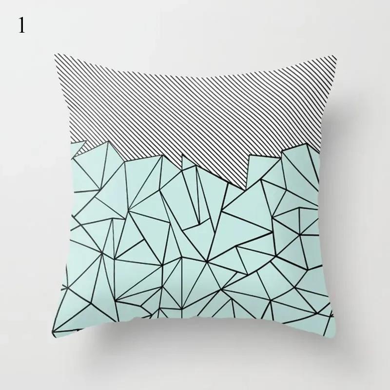 Green Series Cushion Cover Eye Geometry Abstract Pillow Case Decorative Sofa Pillow Covers Home Decor Throw Pillowcase