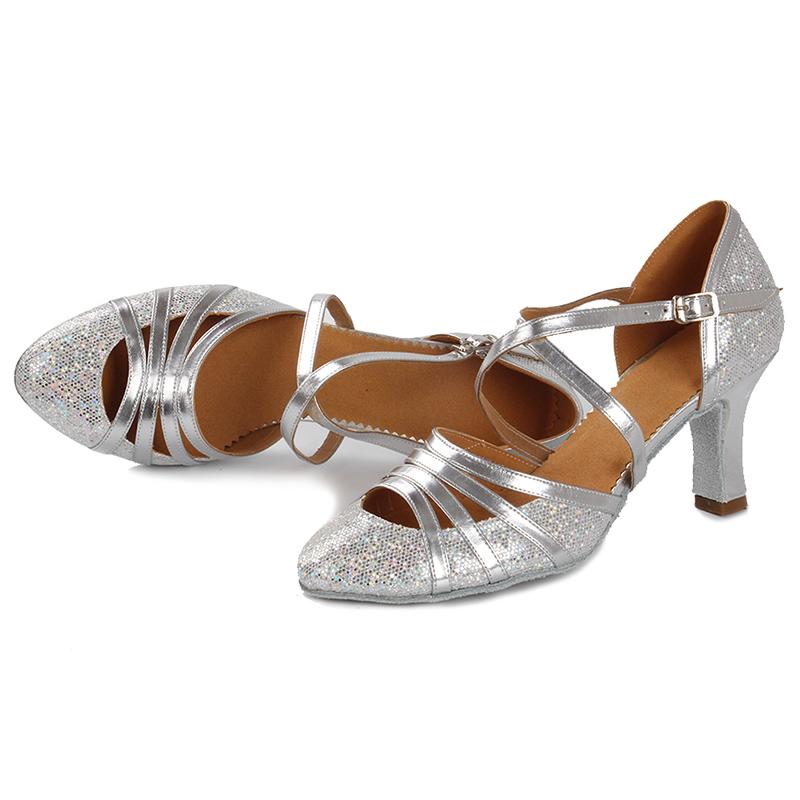 Dam glitter latin moderna sällskapsdansskor Karaktärsdansskor