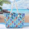 New printed beach bag large-capacity casual shoulder handbag simple and fashionable summer travel tote bag