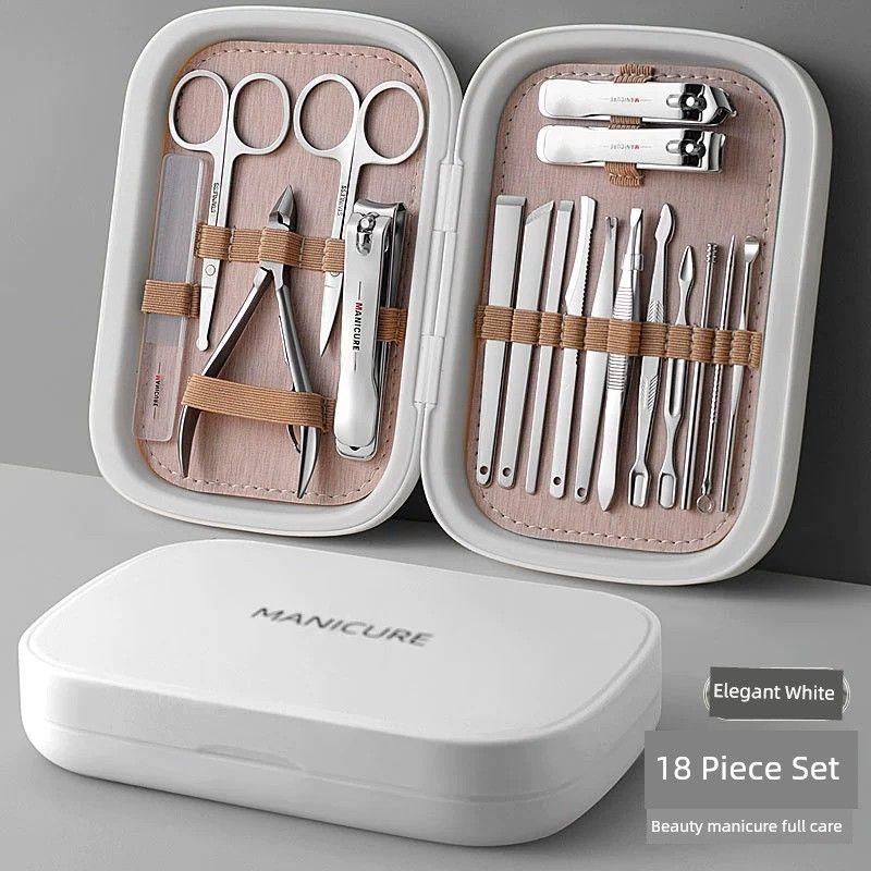 Nail Clippers Suit Nail Scissors For Home Unisex Special Use Pedicure Tools Nail Clipper Pliers Original Manicure 18-Piece Set