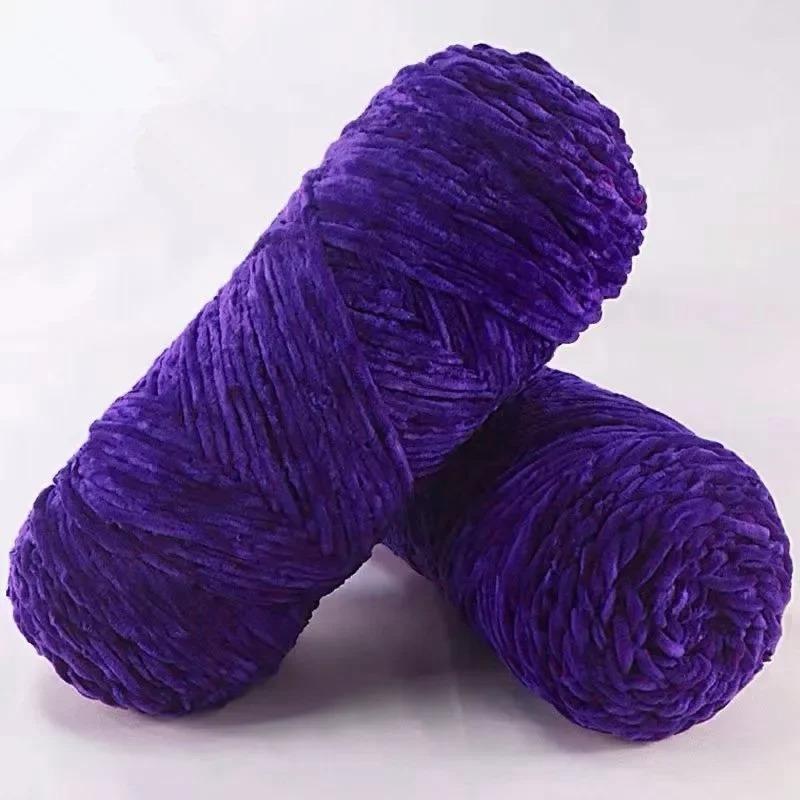1pc 100g Chenille Yarn Soft Thick Velvet Yarn Handmade DIY Crafts Dolls Crochet Yarn Line for Knitting Scarf Hat Sweater