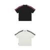 Wassup American-Style Sports Three-Stripe Letter Striped T-Shirt Short-Sleeved Men's Summer New Trendy Brand Heavyweight Couple Outfit