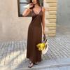 Cross-border European and American Temperament Elegant Casual Vacation Suspender Dress Women's Clothing  Spring and Summer  Independent Station