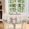 Waterproof Polyester Tablecloth Country Rooster Table Cover Universal Round Table Cloth  Kitchen