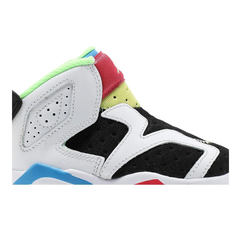 Air Jordan 6 Retro Little Flex Kleinkind 'Multi White' (Unisex) Weiße / Geistergrüne / Schwarze / Küsten-Kleinkindschuhe CT4417 103