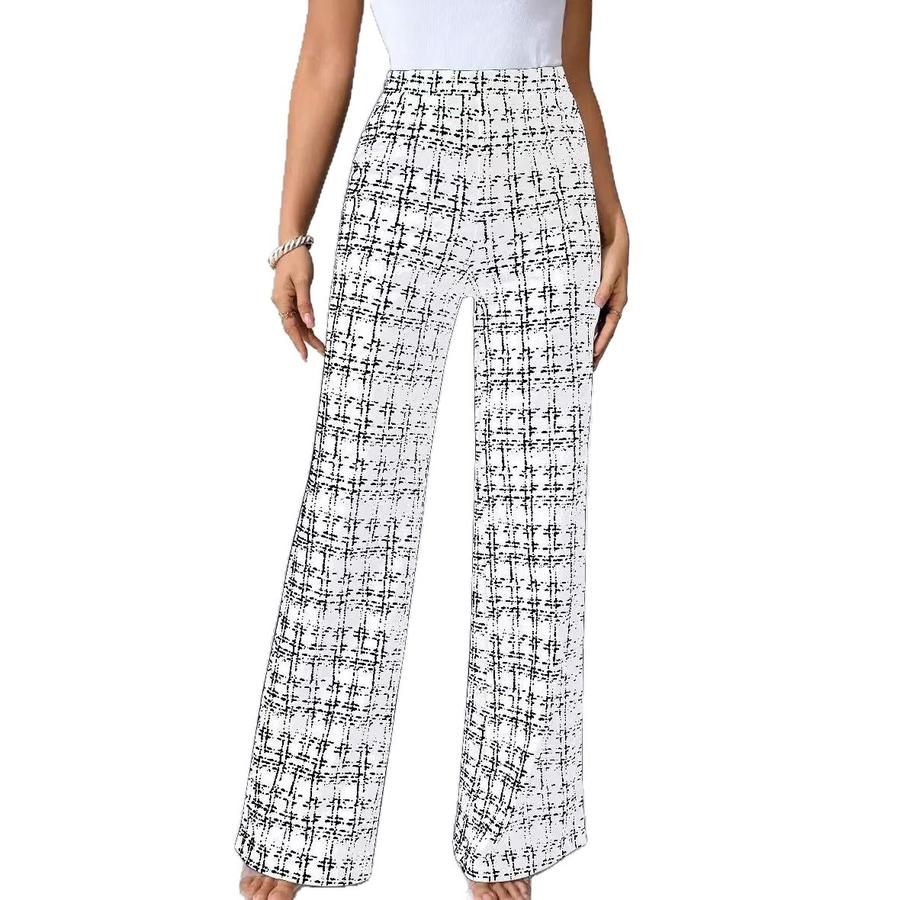 Women's Autumn Winter Fashion Casual Printed Straight Leg Pants