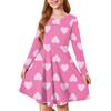 Vestito estivo da principessa per bambina - Vestito a T-shirt a manica lunga linea ad A San Valentino