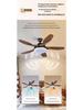 Retro Wood Grain Silent Ceiling Fan with Light for Dining, Bedroom, or Living Room
