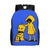Custom L-Little Nightmares Anime Backpack for Girls Boys College School Travel Bags Men Women Bookbag Fits 15 Inch Laptop