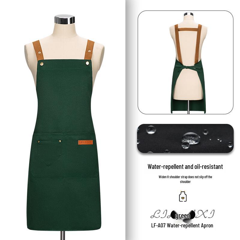 

Индивидуальный водонепроницаемый холщовый фартук для кейтеринга, кофе и выпечки — Рабочая униформа с защитой от пятен
