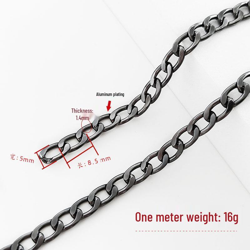 Nicht verblassender Aluminiumketten-Taschenriemen - Damen Crossbody Ersatzkette für DIY-Zubehör und Dekoration