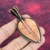 Red Carved Bone Face Pendant Rainbow Moonstone Pendant Copper Wire Wrapped Jewelry