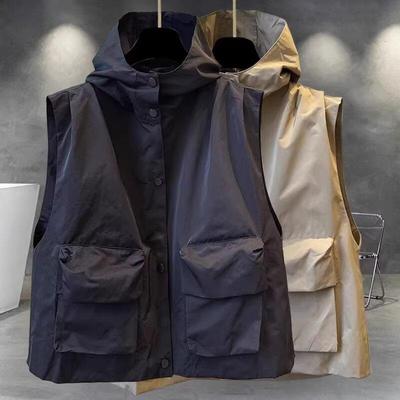 Summer Light Hooded Vest: Unisex Japanese-Style Loose Casual Wear