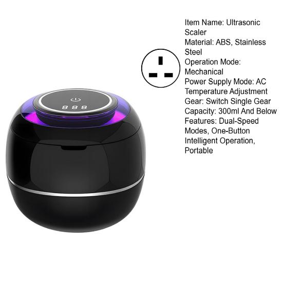 Ultrasonic Scaler Efficient Ultrasonic Cleaning Technology One-button Denture Scaler 5/10min One-Button Operation LED Display Ultrasonic Plaque