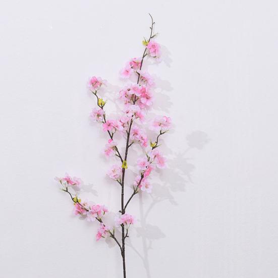 4 Gabeln, Simulation Kirsche, lichtecht, realistisch, dekorativ, Foto-Requisiten, künstliche Sakura-Filiale, Hotelzubehör